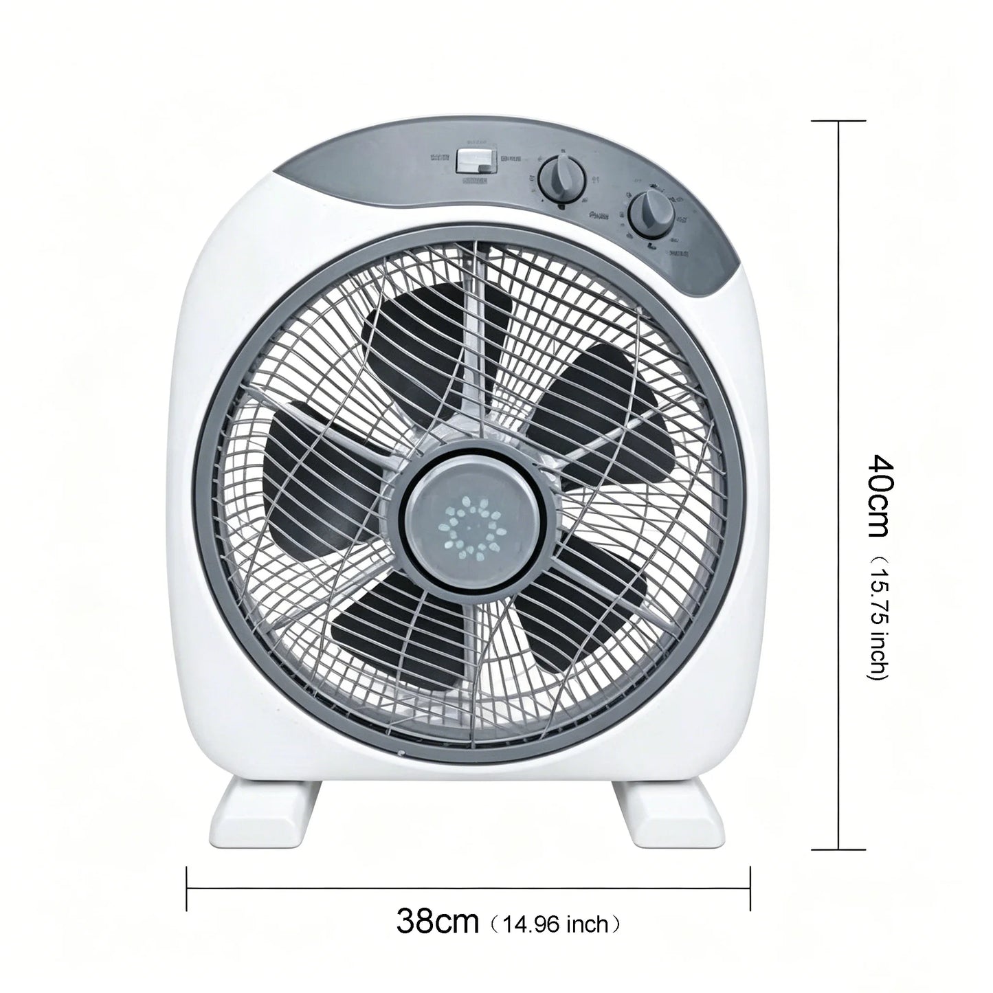 Ventilateur de Sol & de Table 360° Gris Anthracite – Rotation Totale, 3 Vitesses et Minuterie