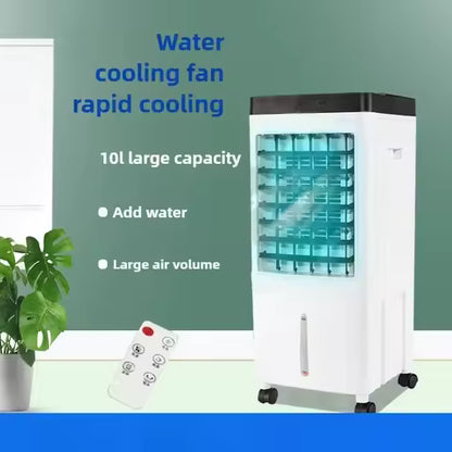 Ventilateur Climatiseur Mobile à Eau avec Réservoir Supérieur - Refroidisseur d'Air Personnel Polyvalent 110-220V
