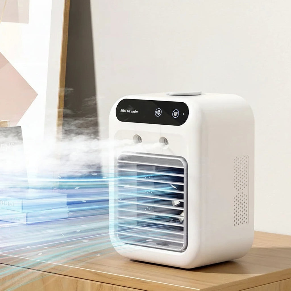 Mini Ventilateur USB Portable avec Brume Rafraîchissante - Silencieux pour Bureau et Chambre