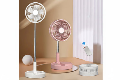 Ventilateur Portable Pliable et Télescopique 7200 mAh – Rechargeable USB, Télécommande et 4 Vitesses