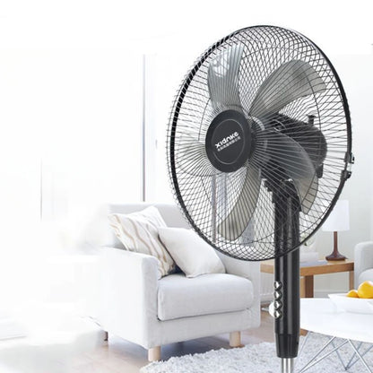 Ventilateur Sur Pied Télécommandé 5 Pales – Oscillant, Puissant et Économe en Énergie