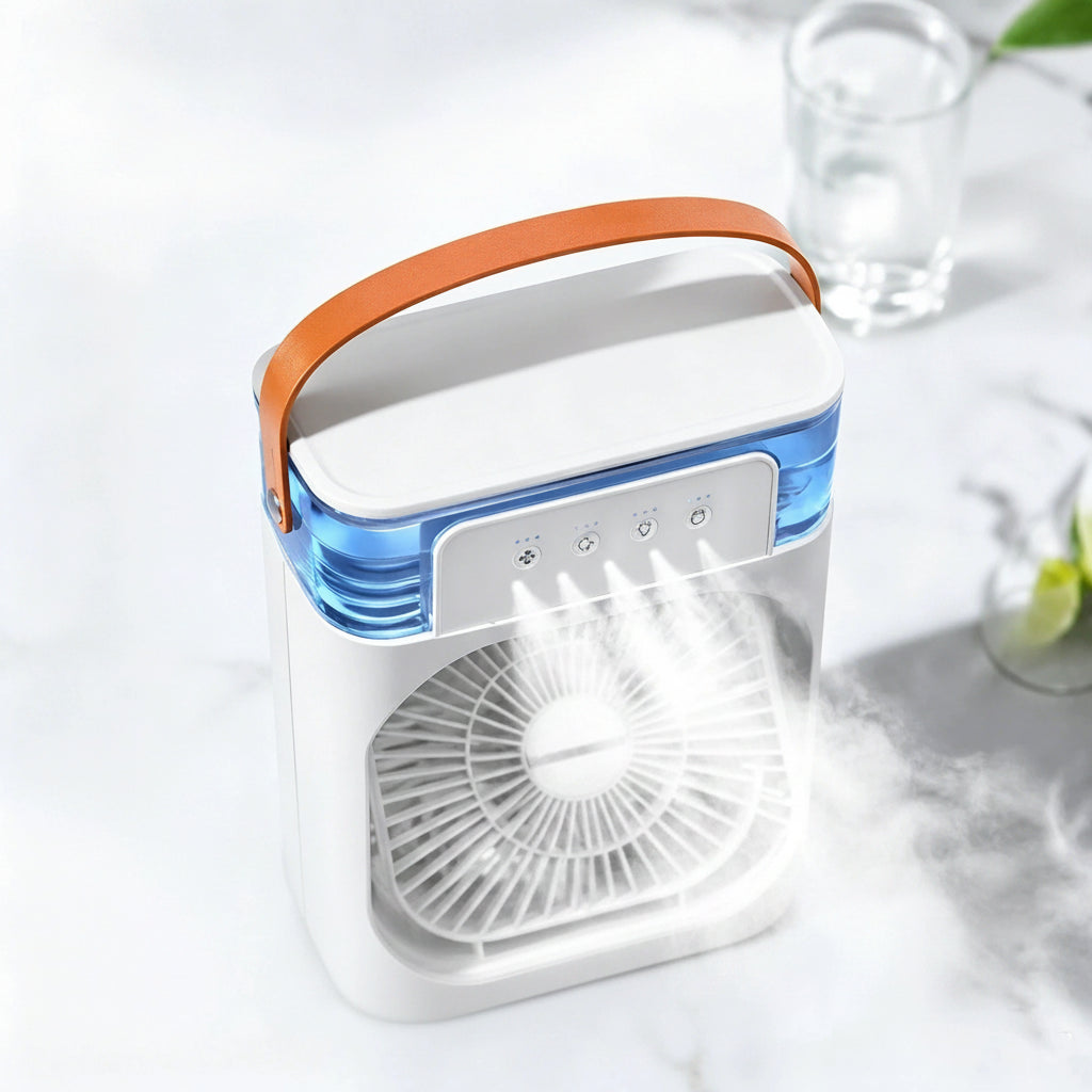 Ventilateur USB Portable Lenovo avec Humidificateur et Lumière LED - Rafraîchisseur d'Air de Bureau