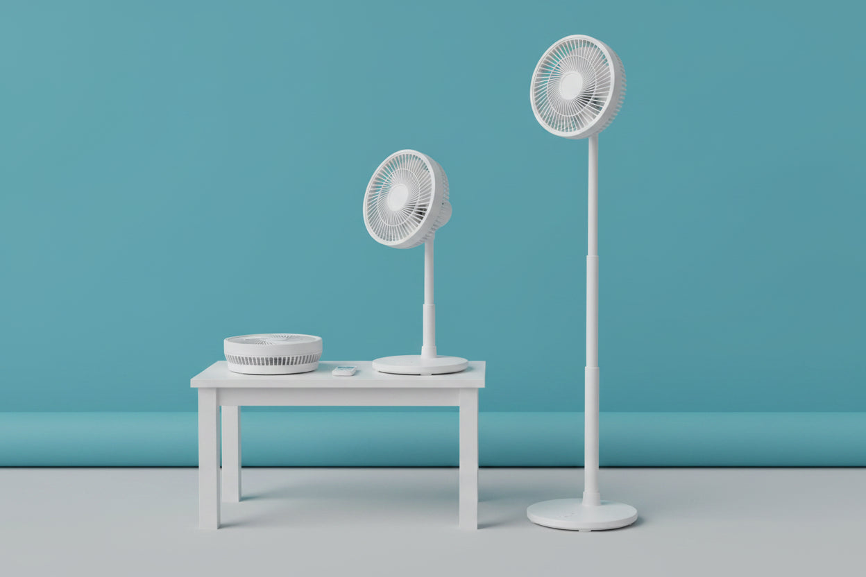 Ventilateur Portable Pliable et Télescopique 7200 mAh – Rechargeable USB, Télécommande et 4 Vitesses
