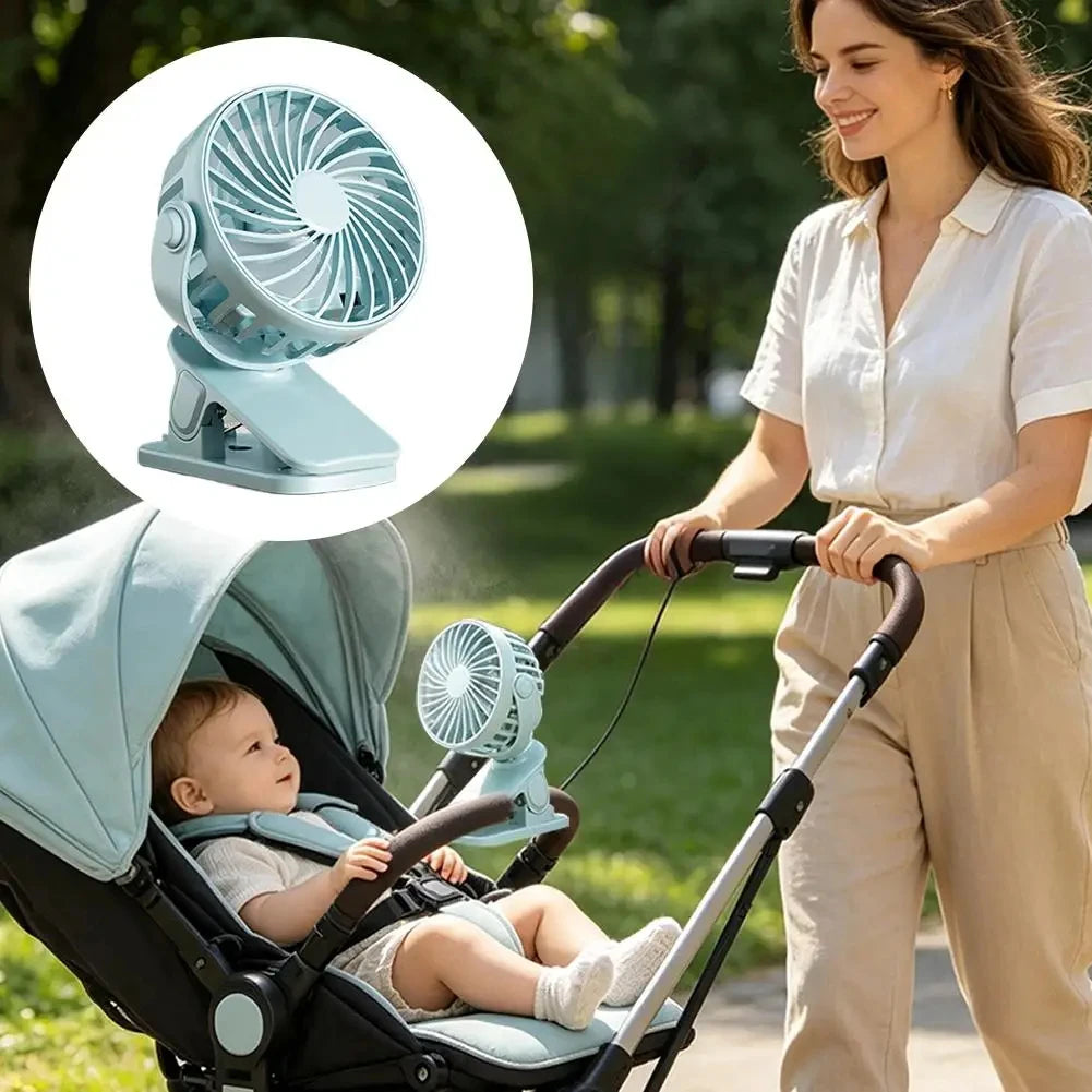 Ventilateur Portable USB 720° Rotatif avec Lampe de Nuit Intégrée - Idéal Camping & Extérieur