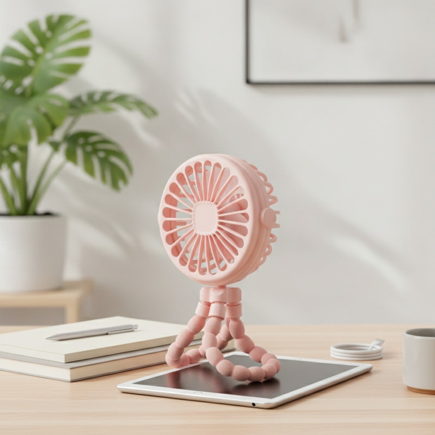 Ventilateur USB Portable Rechargeable à Clipser - 3 Vitesses pour Poussette, Maison et Extérieur