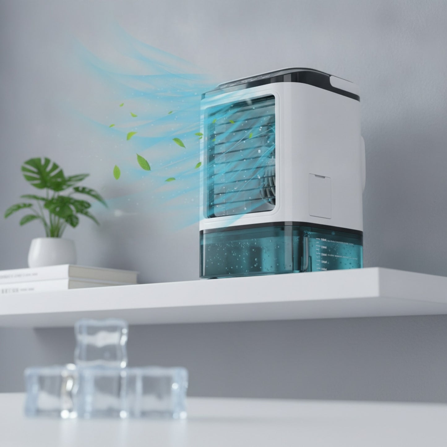Climatiseur Portable Ultrasonique 3 Vitesses avec Veilleuse - Rafraîchisseur d'Air Silencieux