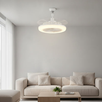 Lampe Ventilateur de Plafond 2-en-1 E27 LED Dimmable 3 Vitesses