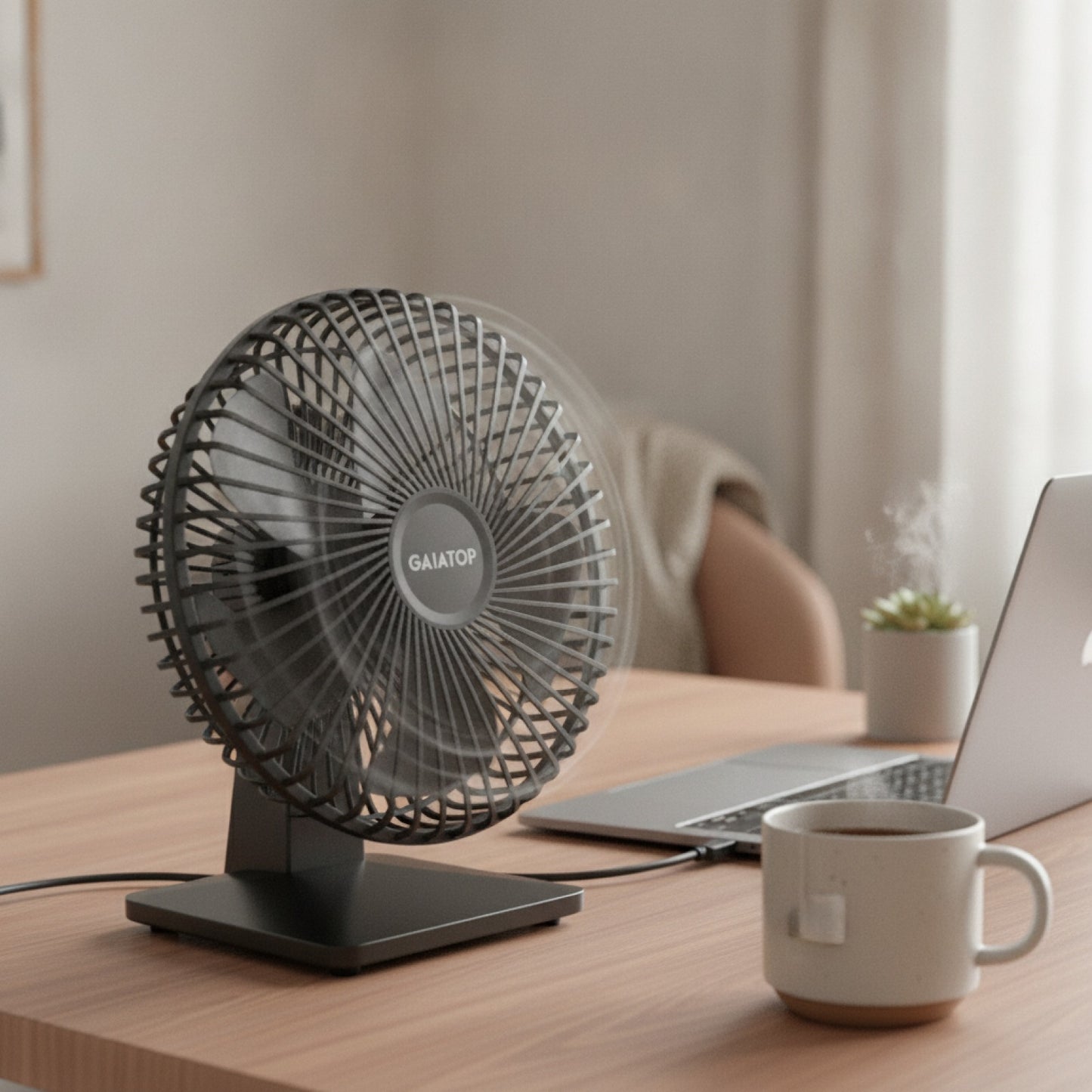 Ventilateur USB Portable Silencieux : Fraîcheur Discrète au Bureau et en Déplacement