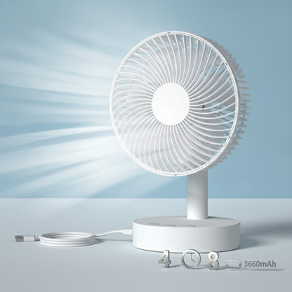 Ventilateur de Bureau USB Portable - 4 Vitesses, Silencieux & Oscilllant
