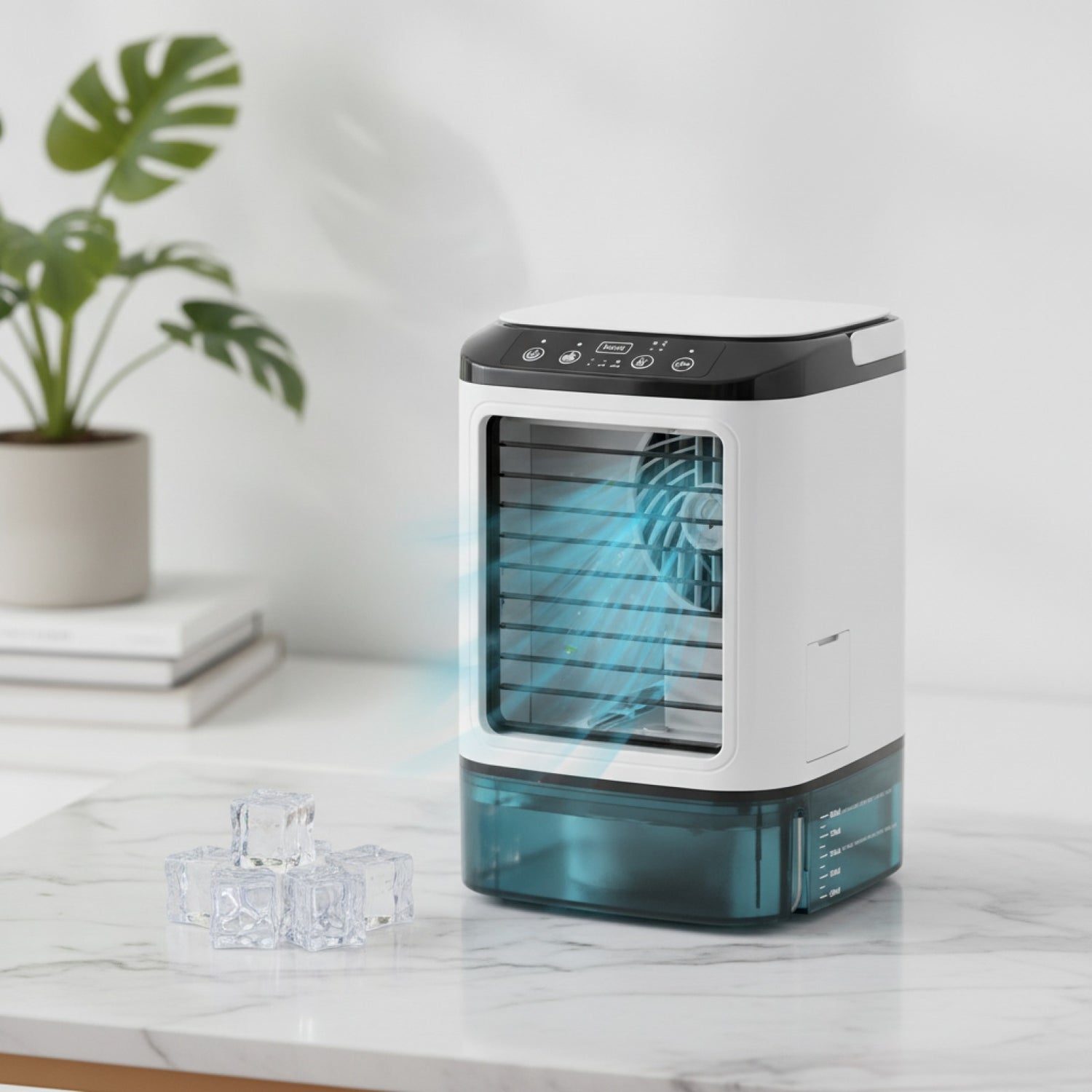 Climatiseur Portable Ultrasonique 3 Vitesses avec Veilleuse - Rafraîchisseur d'Air Silencieux