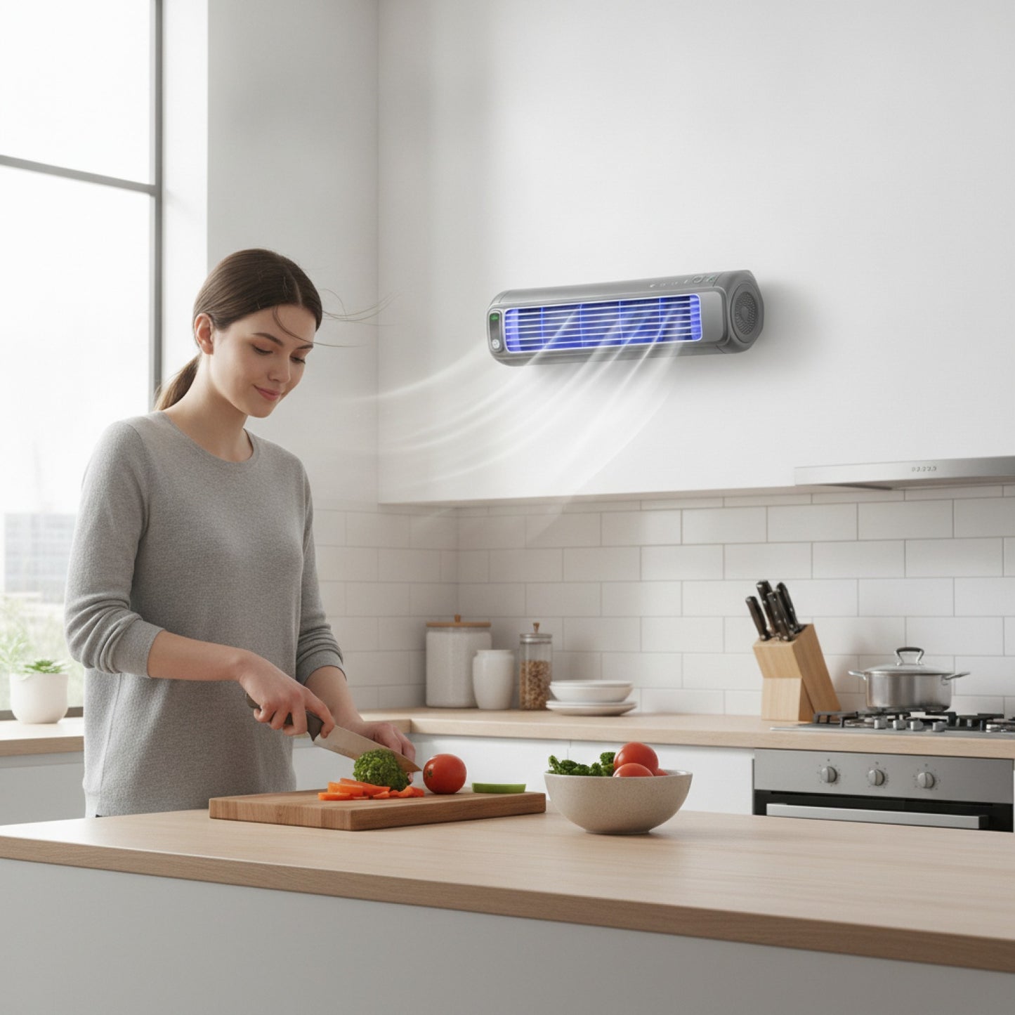Ventilateur de Refroidissement Portable 3 Vitesses pour l'Été - Climatiseur Mural Silencieux