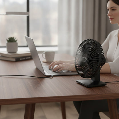 Ventilateur USB Portable Silencieux : Fraîcheur Discrète au Bureau et en Déplacement