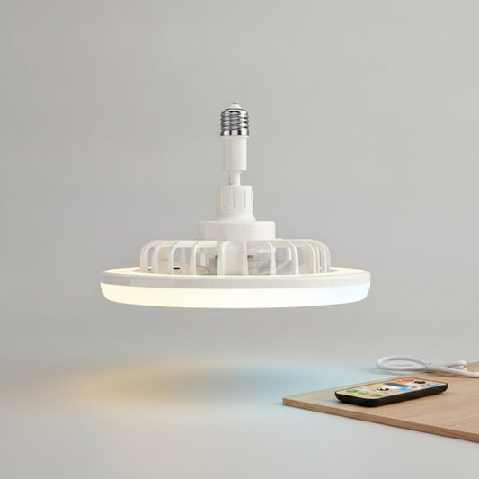 Lampe Ventilateur de Plafond 2-en-1 E27 LED Dimmable 3 Vitesses