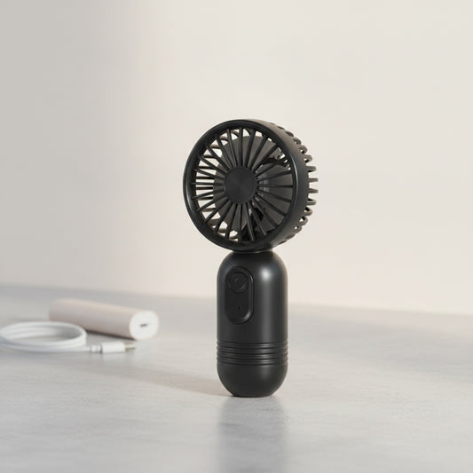 Mini Ventilateur USB Portable Rechargeable - 3 Vitesses pour Bureau, Voyage, Camping