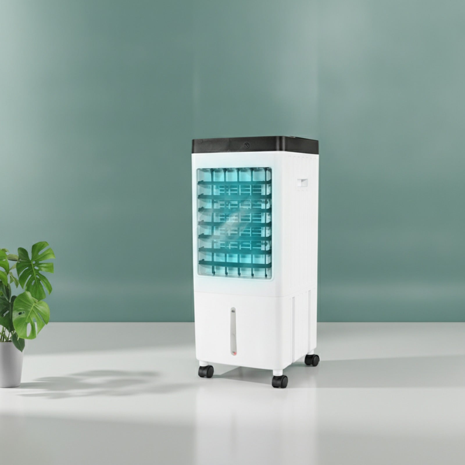 Ventilateur Climatiseur Mobile à Eau avec Réservoir Supérieur - Refroidisseur d'Air Personnel Polyvalent 110-220V