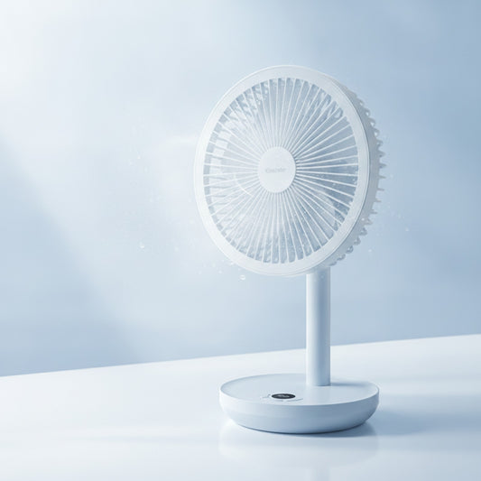 Ventilateur de Bureau KINSCOTER Oscilllant Intelligent USB Rechargeable 5 Vitesses - Silencieux & Angle Réglable