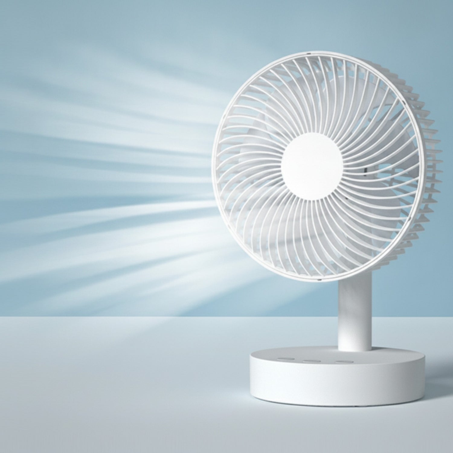 Ventilateur de Bureau USB Portable - 4 Vitesses, Silencieux & Oscilllant