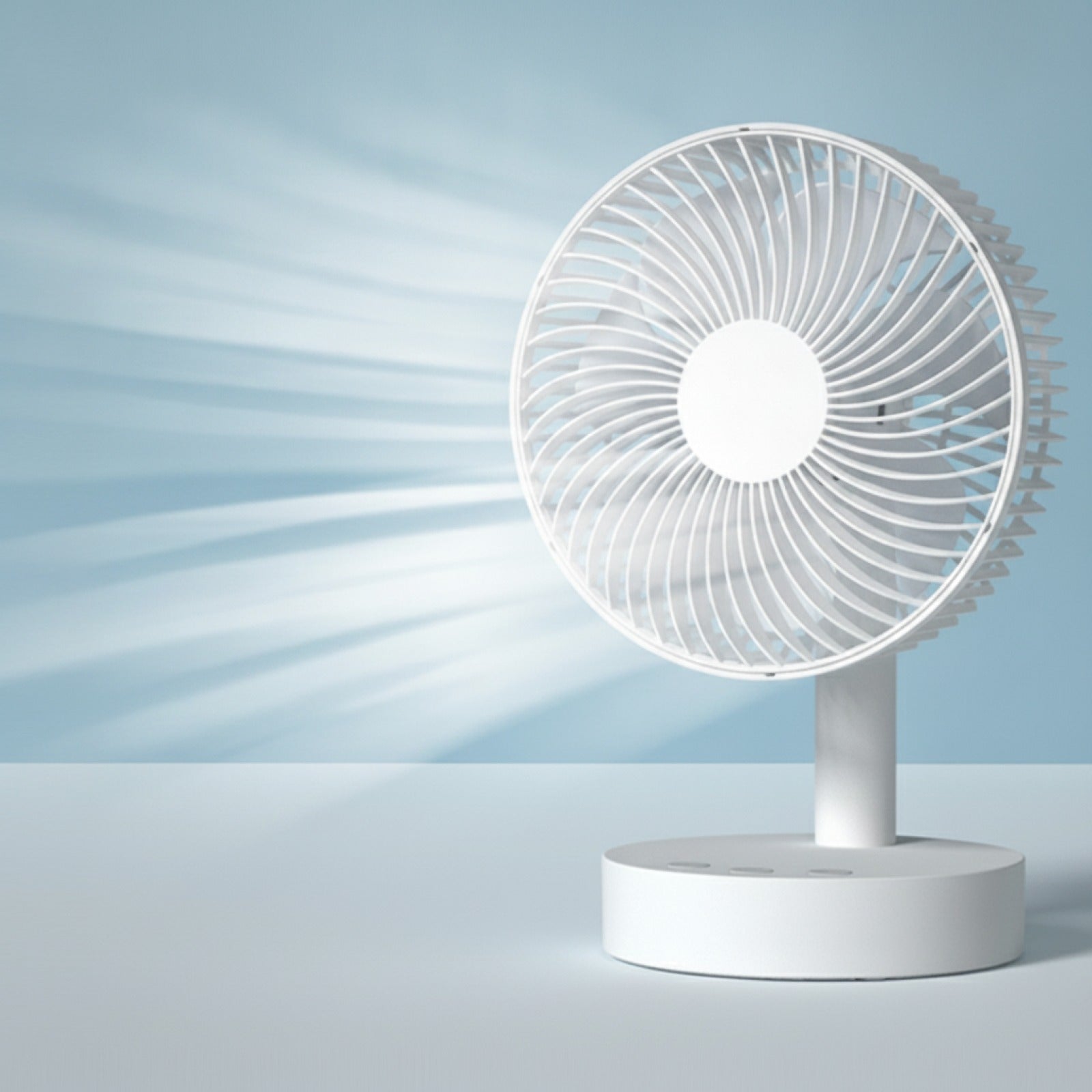 Ventilateur de Bureau USB Portable - 4 Vitesses, Silencieux & Oscilllant