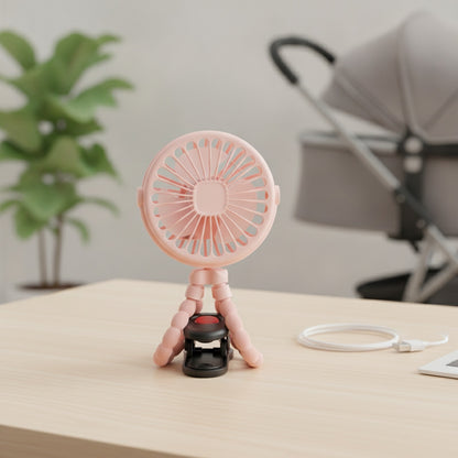Ventilateur USB Portable Rechargeable à Clipser - 3 Vitesses pour Poussette, Maison et Extérieur